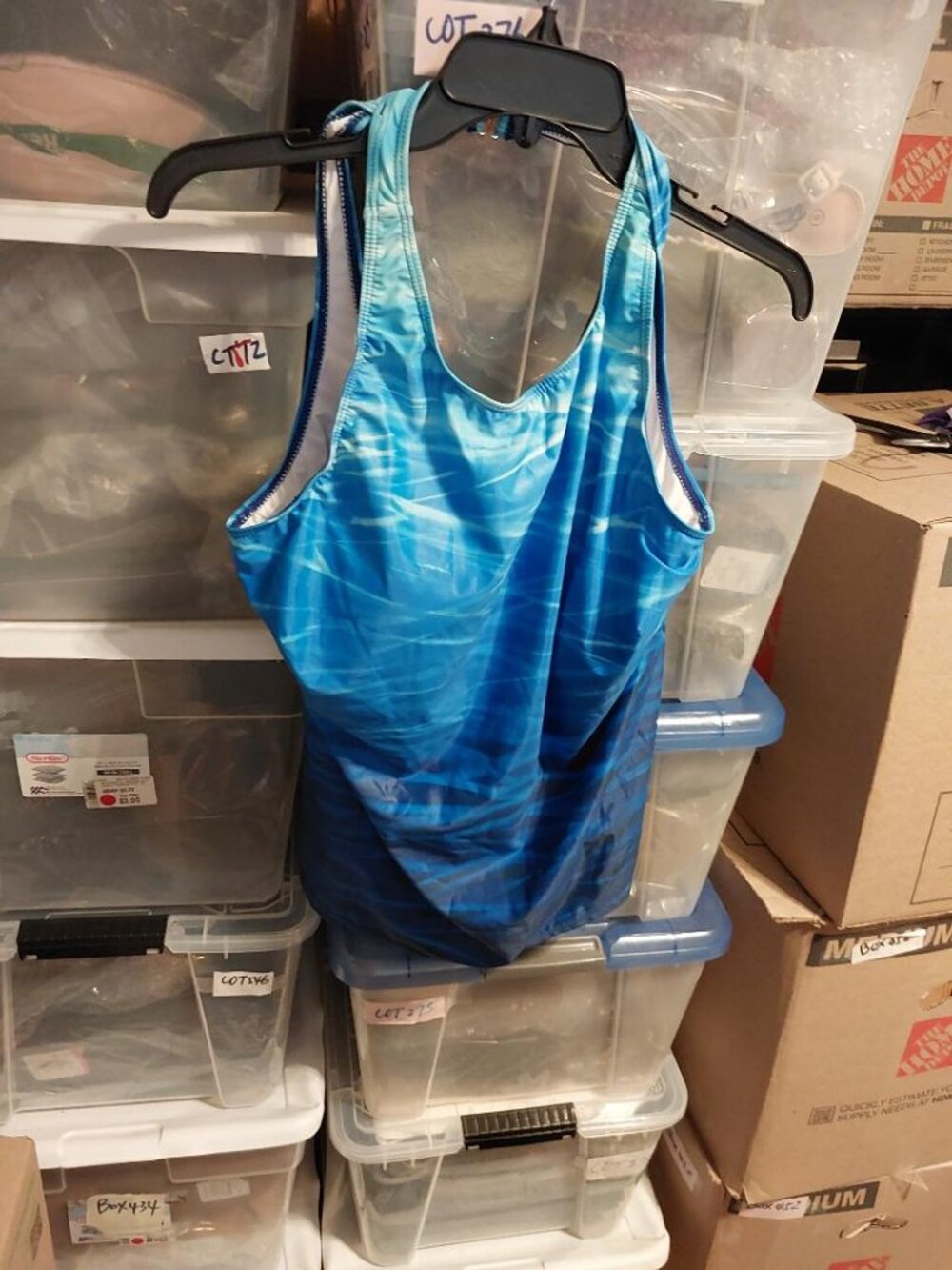 NEW TAG ! WMN Holipick Padded Bra Adjustable Wide Straps Tankini Swimsuit Sz L